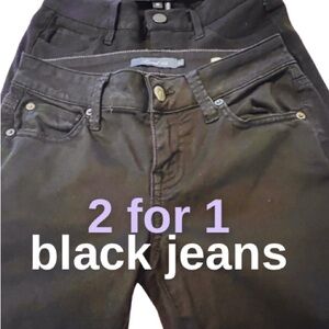 2 for 1 Bundle • 2 Pairs of Skinny Black Jeans • Paige and Level 99 Brand